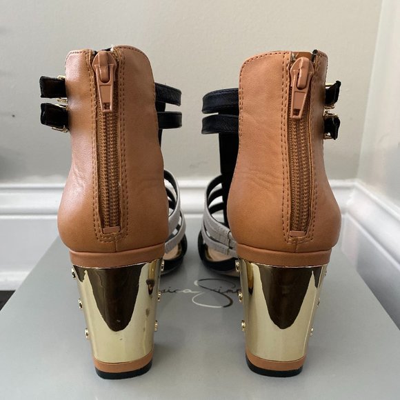 Jessica Simpson Open Toe Strap Heels - Picture 3 of 3